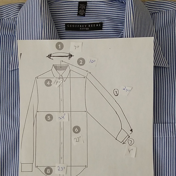 BOGO 🆓! ✴️Geoffrey Beene Fitted Blue Button Shirt - Picture 6 of 7